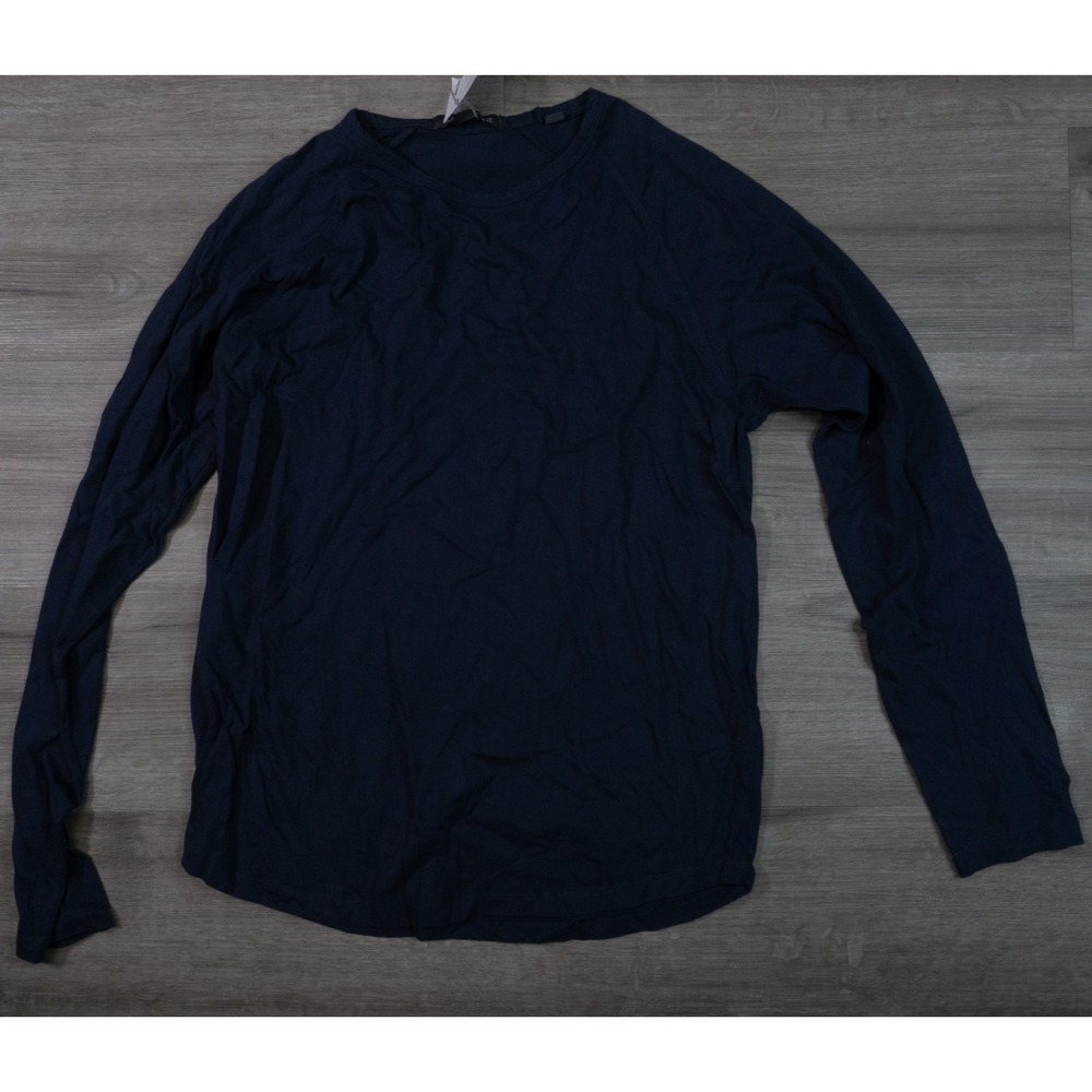New Slate & Stone Raglan Long Sleeve Crew T-Shirt Men's Medium Navy Blue Cotton